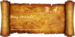 May Anikó névjegykártya
