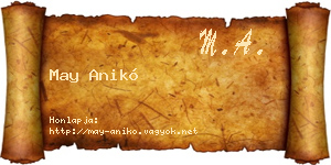 May Anikó névjegykártya