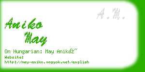 aniko may business card